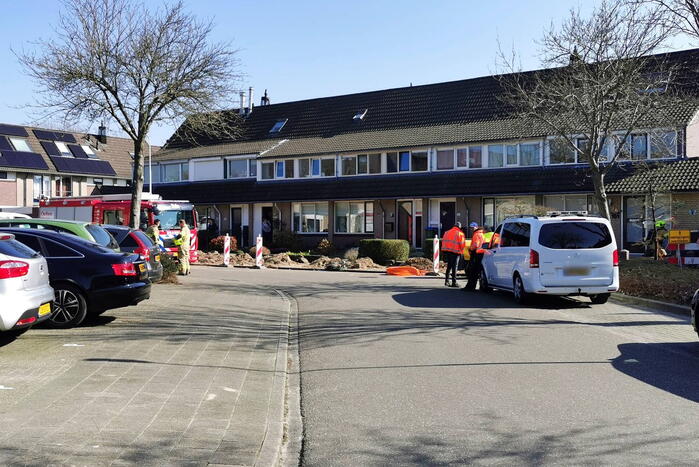 Gasleiding geraakt bij werkzaamheden