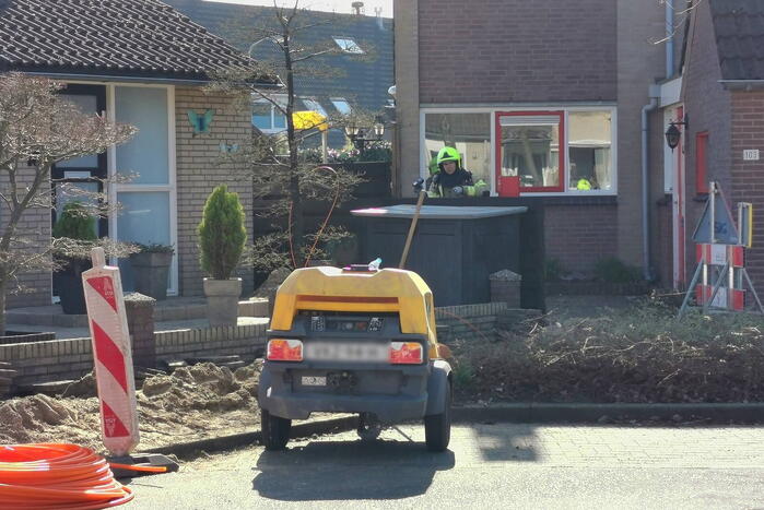 Gasleiding geraakt bij werkzaamheden