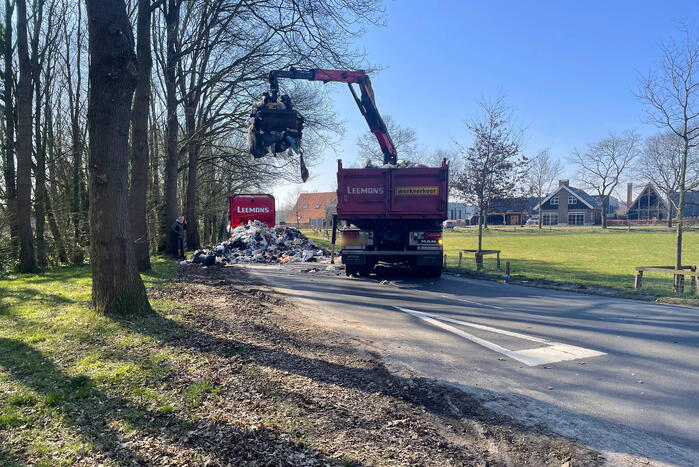 Brand in laadbak vuilniswagen snel ontdekt