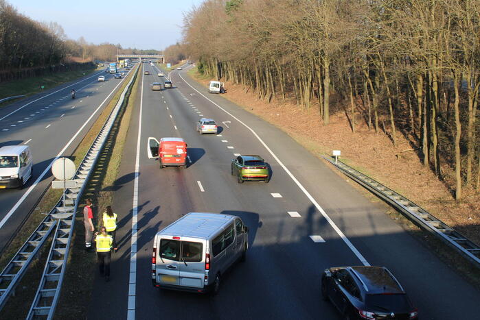 Taxi en bestelbus betrokken bij kop-staart botsing