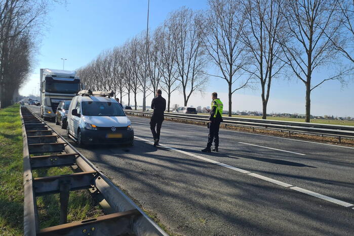 Vijf voertuigen betrokken bij botsing op snelweg