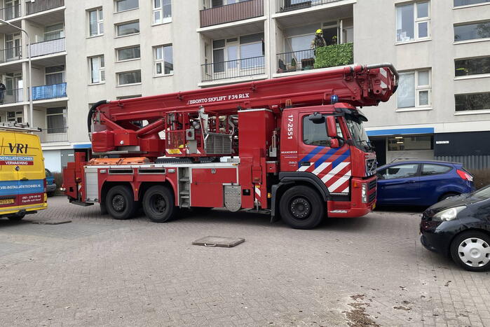 Brand op tweede verdieping van portiekflat