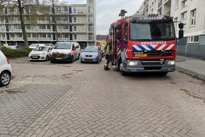 Brand op tweede verdieping van portiekflat