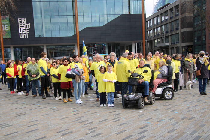 Vredesdemonstratie voor oorlog in Oekraïne