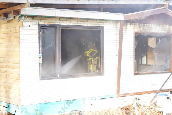 Chalet loop flinke schade op vanwege brand