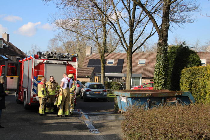 Brand in bouwcontainer