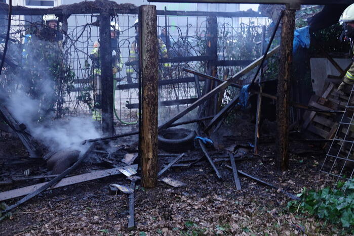 Rookontwikkeling bij brand in stapel pallets