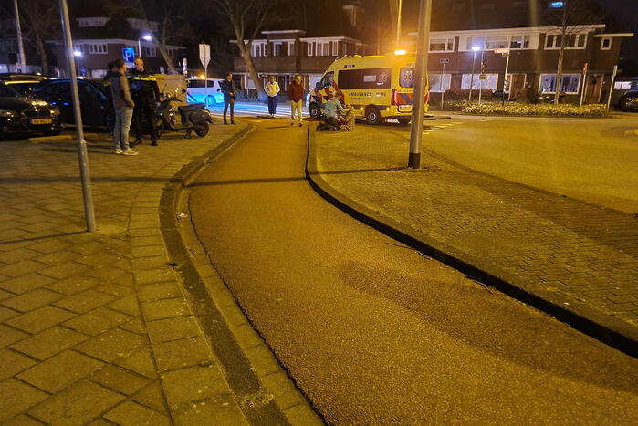 Ongeval tussen personenauto en scooter