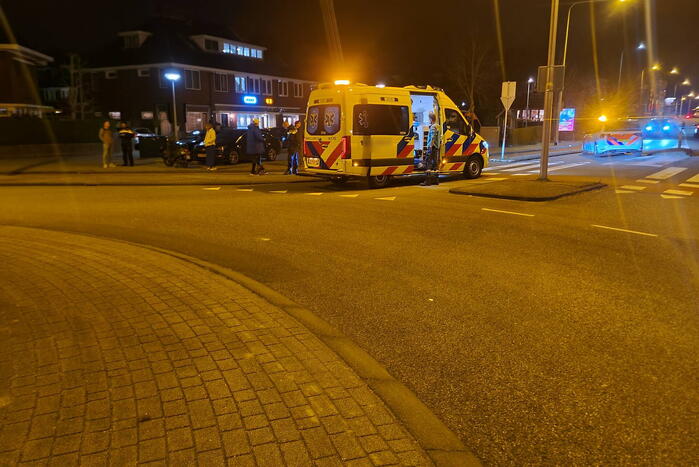 Ongeval tussen personenauto en scooter