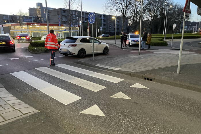 Fietser gewond bij botsing met auto