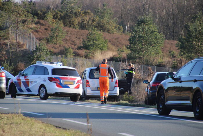 Auto's botsen nabij Ecoduct Treeker Wissel