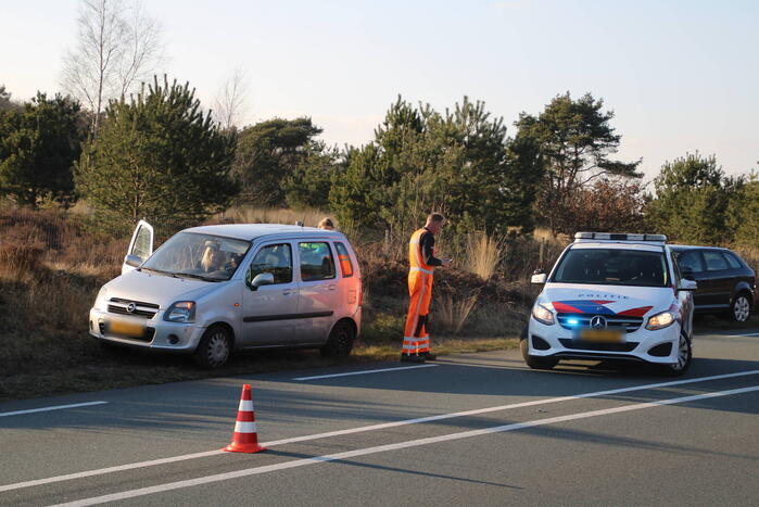 Auto's botsen nabij Ecoduct Treeker Wissel