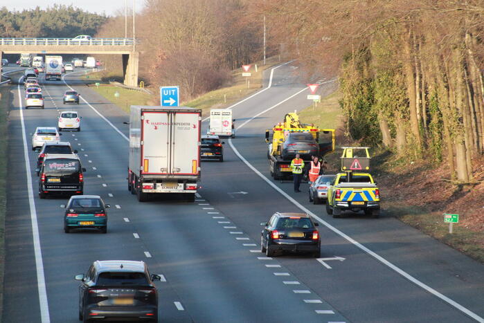 Kop-staart botsing op snelweg