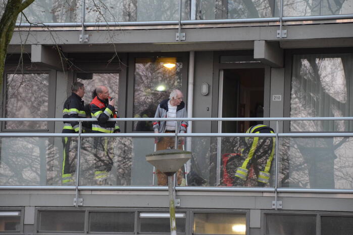 Flatwoning geventileerd na brand