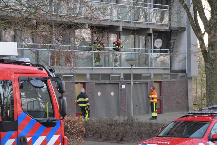 Flatwoning geventileerd na brand
