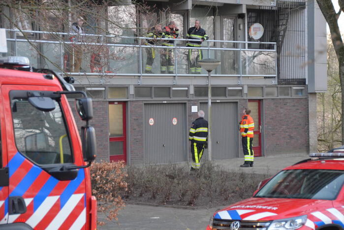 Flatwoning geventileerd na brand