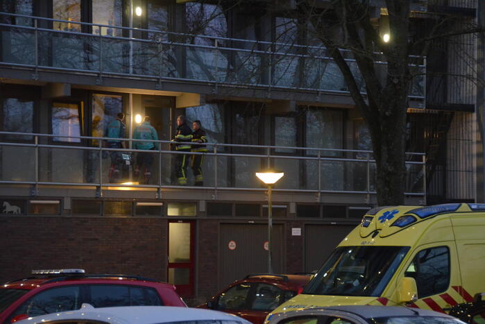 Flatwoning geventileerd na brand
