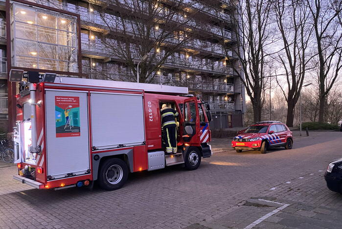 Flatwoning geventileerd na brand
