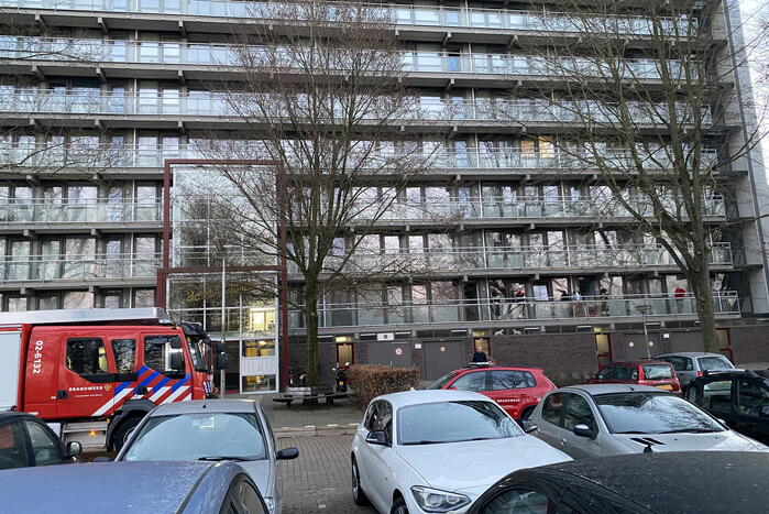Flatwoning geventileerd na brand