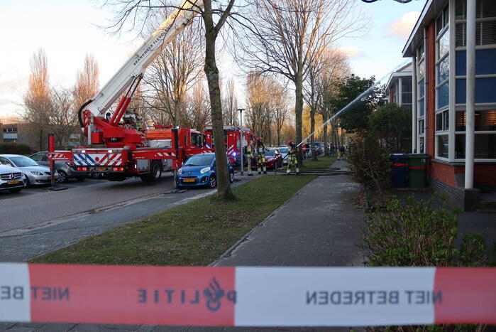 Flinke brand op zolder van woning