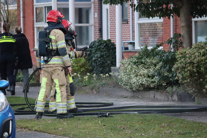 Flinke brand op zolder van woning