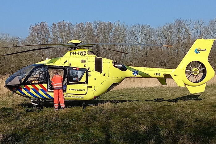 Traumahelikopter geland voor ongeval in woning