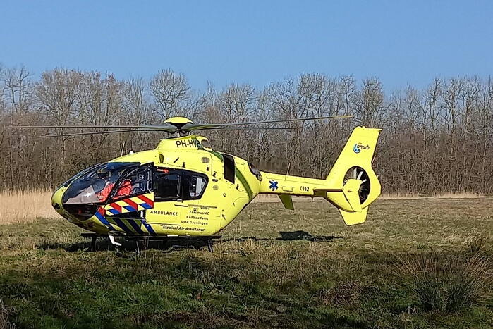 Traumahelikopter geland voor ongeval in woning
