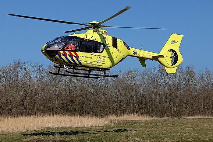 Traumahelikopter geland voor ongeval in woning