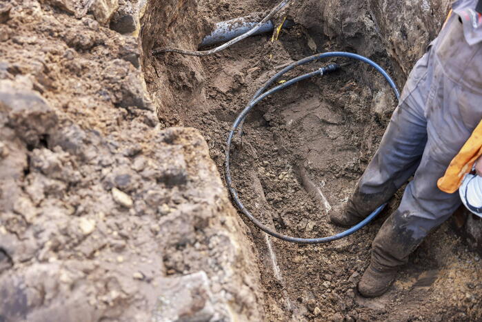 Waterlekkage tijden werkzaamheden in Dorrestein