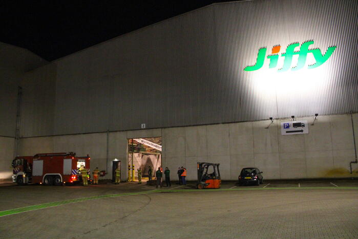 Brand in bedrijfshal Jiffy Products International