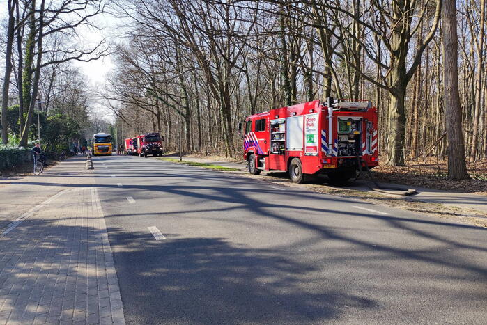 Brand in droog bosgebied