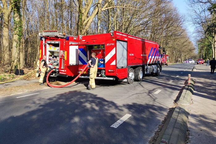 Brand in droog bosgebied