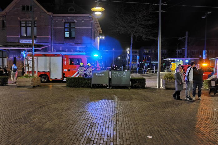 Grote brand boven cafe Railroad