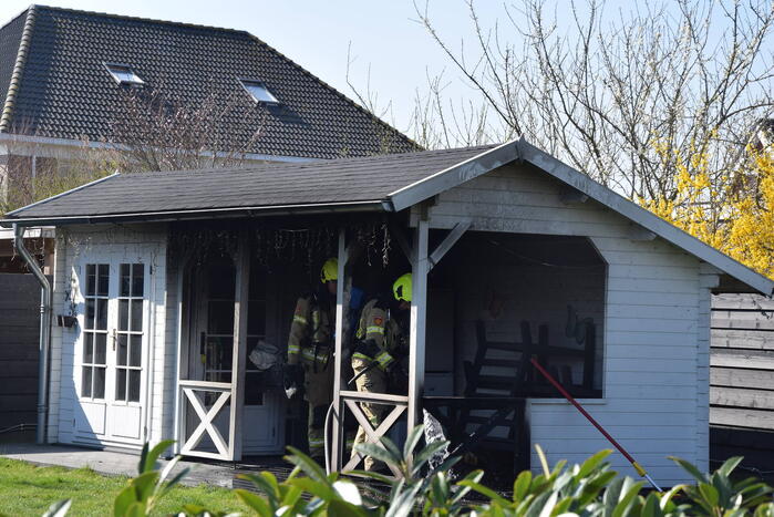 Veel schade vanwege brand in tuinhuis