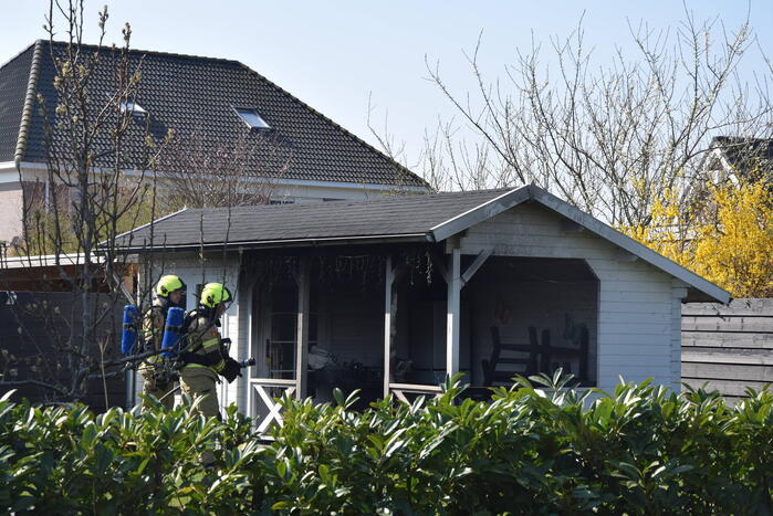 Veel schade vanwege brand in tuinhuis