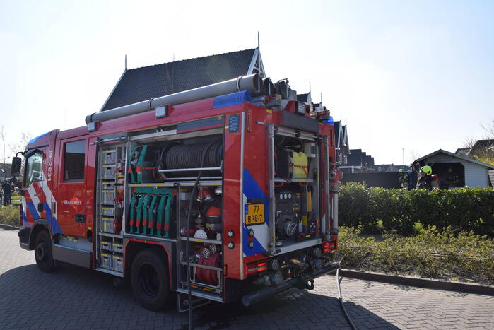 Veel schade vanwege brand in tuinhuis