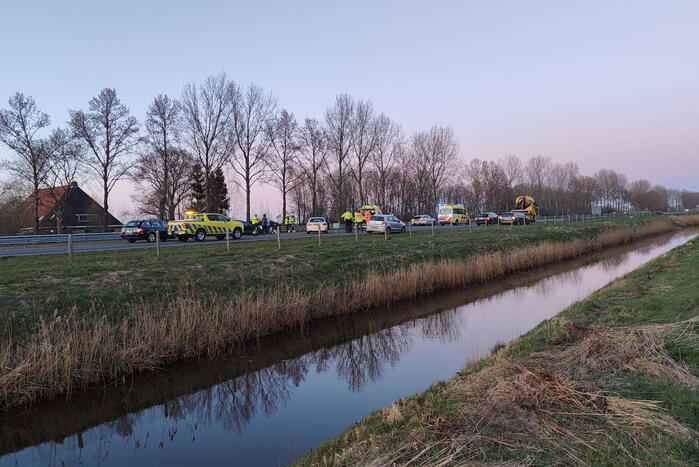 Negen gewonden bij forse kop-staartbotsing