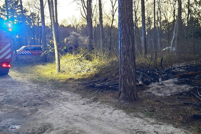 Brand in bosgebied
