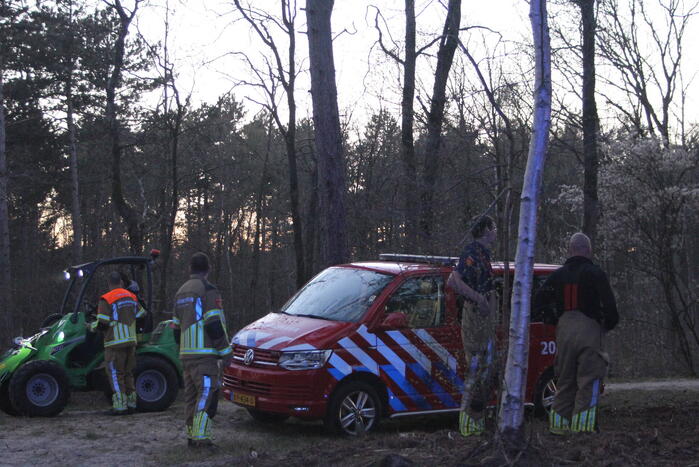 Brand in bosgebied