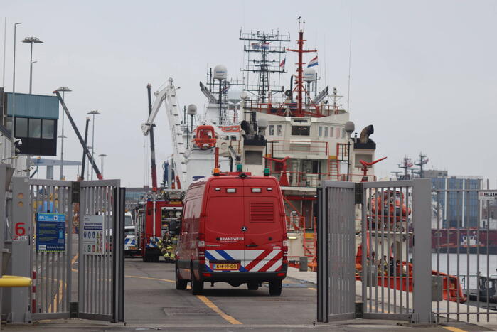 Brandstoflekkage van Offshore Supply Ship