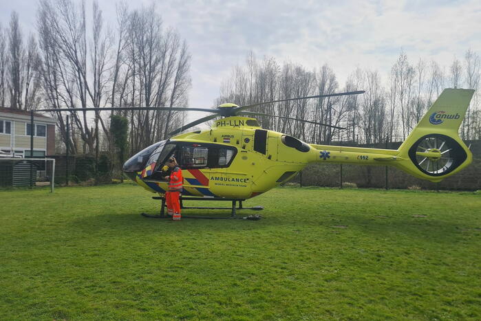 Traumahelikopter landt voor incident