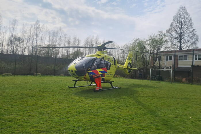 Traumahelikopter landt voor incident