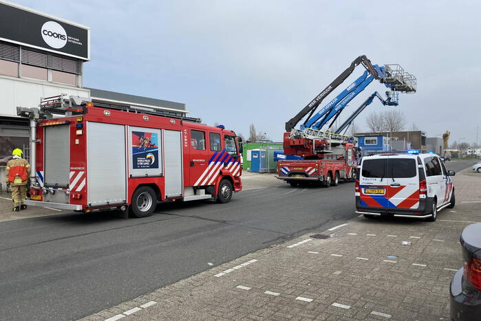 Brand in pand Coors op bedrijventerrein Donkersloot