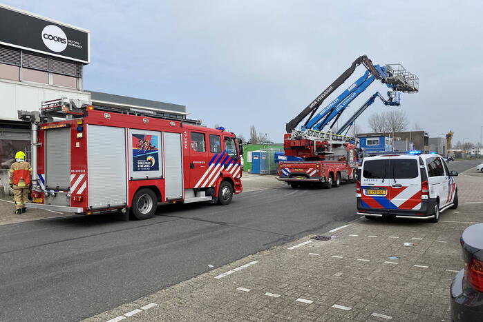 Brand in pand Coors op bedrijventerrein Donkersloot