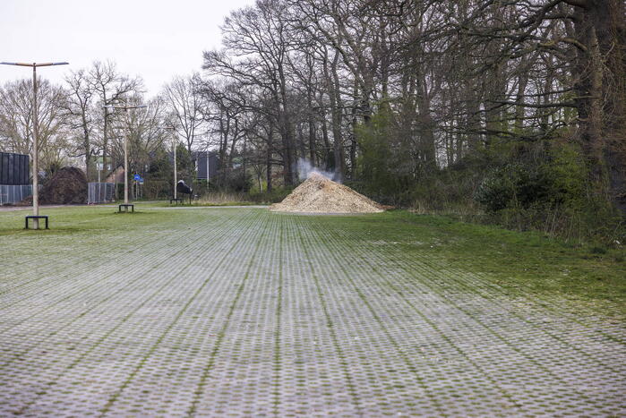 Opnieuw broei in houtsnippers op parkeerplaats Birkhoven