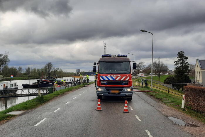 Weg afgesloten vanwege gaslekkage