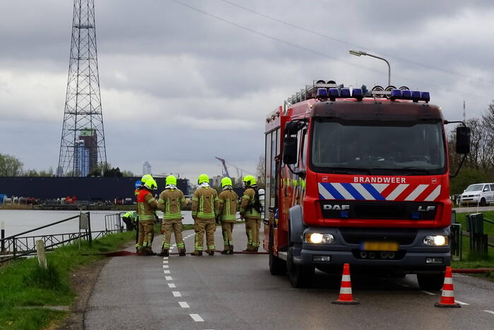 Weg afgesloten vanwege gaslekkage