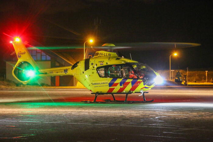 Traumahelikopter ingezet voor gewond persoon op straat