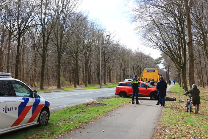 Flinke schade door botsing tegen lantaarnpaal