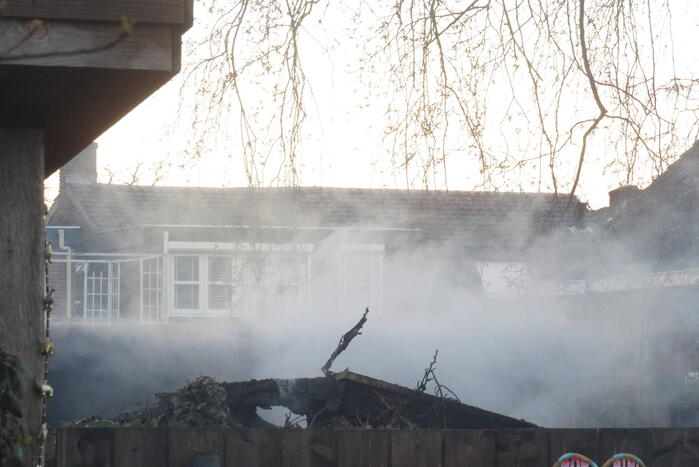 Schuur verwoest vanwege brand